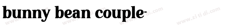 bunny bean couple字体转换